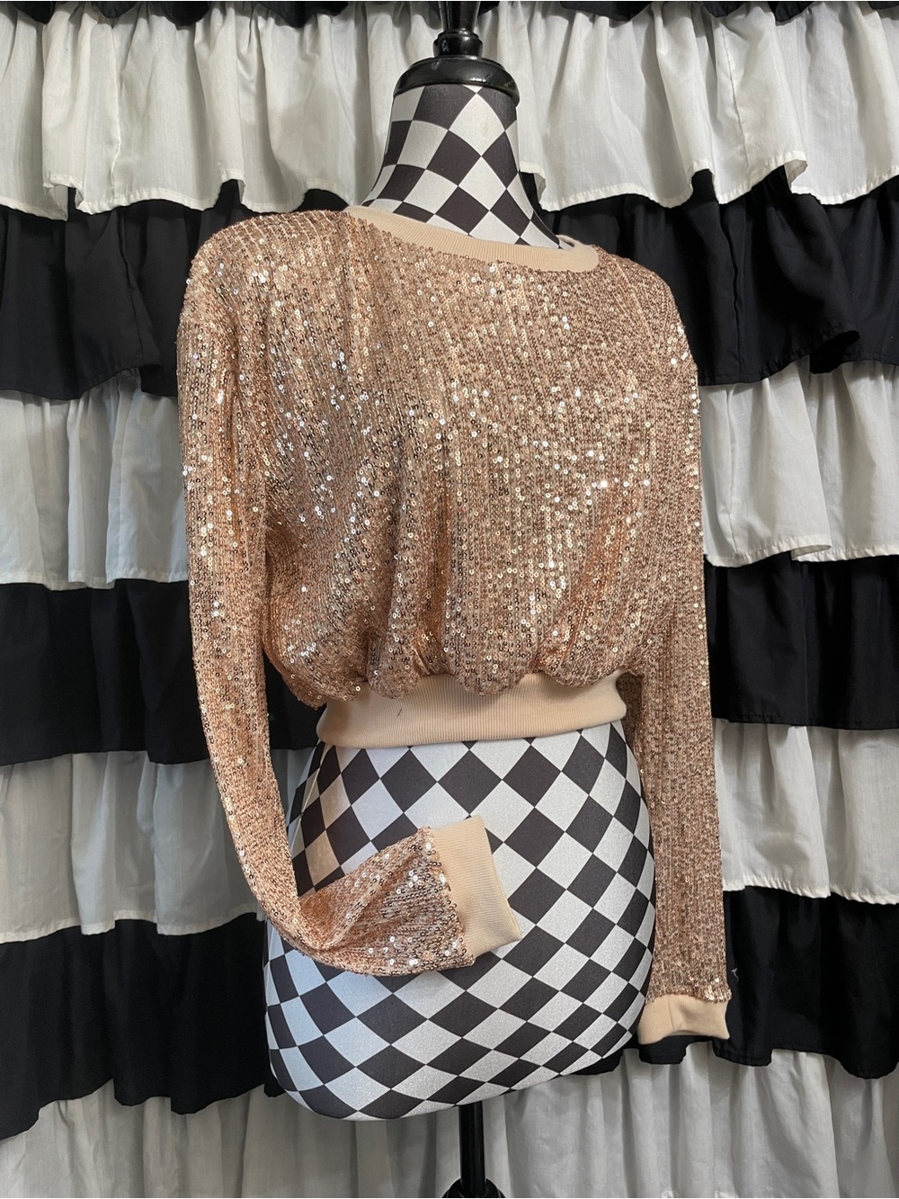Symphony Rose Gold Sequin Pullover